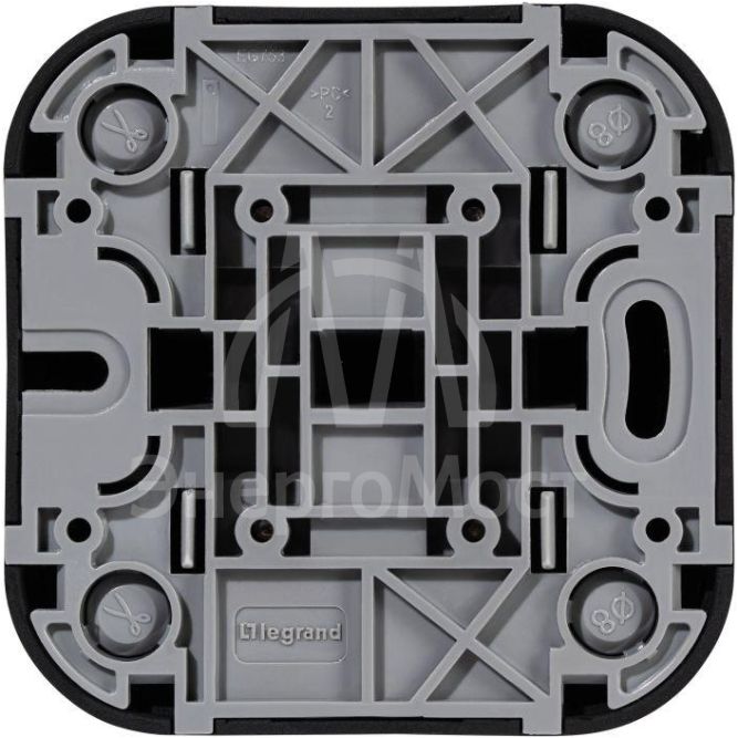 Выключатель 2-кл. ОП Quteo 10А IP20 10AX черн. матов. Leg 782474