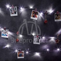 Гирлянда &amp;quot;ТВИНКЛ ЛАЙТ LED&amp;quot; (с контроллером 8 режимов) 6м 40LED 4Вт 220В IP20 бел. провод темн.-зел. ПВХ NEON-NIGHT 303-025