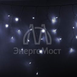 Гирлянда &amp;quot;Айсикл&amp;quot; (бахрома) 4.8х0.6м 176LED бел. 11Вт 230В IP65 провод прозр. Neon-Night 255-145