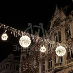 Гирлянда &amp;quot;Айсикл&amp;quot; (бахрома) 4.8х0.6м 176LED бел. 11Вт 230В IP65 провод прозр. Neon-Night 255-145