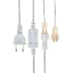 Гирлянда &amp;quot;Айсикл&amp;quot; (бахрома) 4.8х0.6м 176LED бел. 11Вт 230В IP65 провод прозр. Neon-Night 255-145