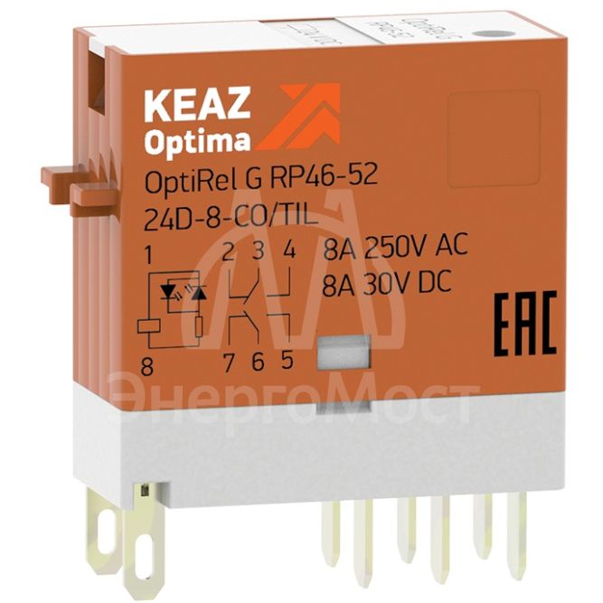 Реле промежуточное OptiRel G RP46-52-48-8-CO-S/TIL КЭАЗ 281051