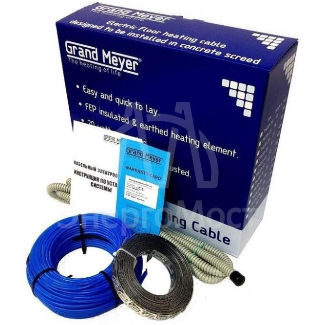 Комплект &amp;quot;Теплый пол&amp;quot; (кабель) двужил. 20Вт/м 460Вт 23м (2.0-3.3кв.м) Grand Meyer THC20-23