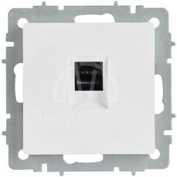 Розетка компьютерная СП BRITE РК11-БрАБ RJ45 кат.6 механизм арктич. бел. IEK BR-K10-2-K91