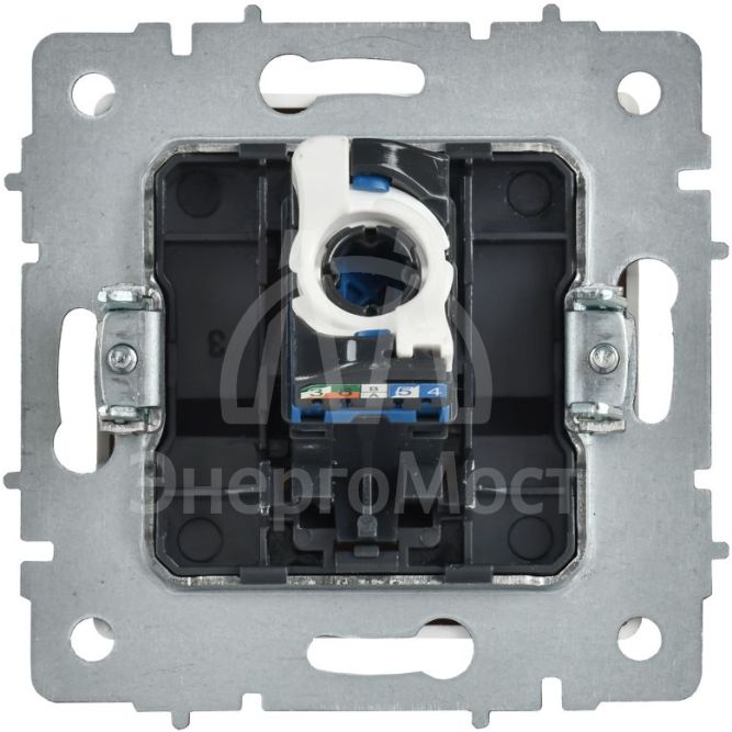 Розетка компьютерная СП BRITE РК11-БрАБ RJ45 кат.6 механизм арктич. бел. IEK BR-K10-2-K91