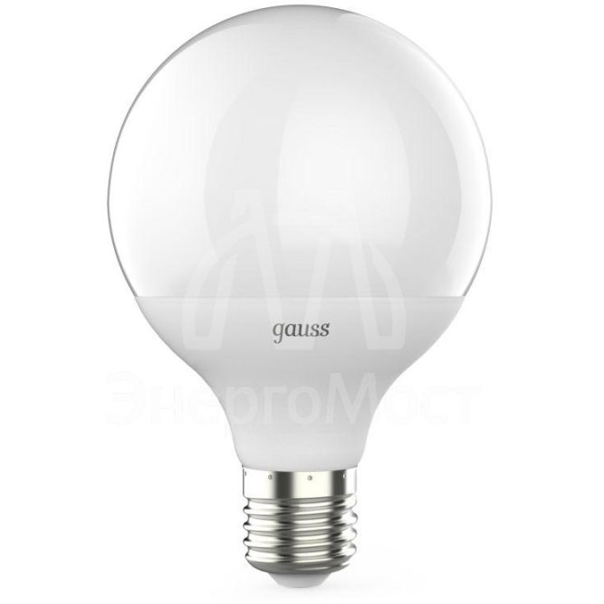 Лампа светодиодная Black 16Вт G95 шар 3000К тепл. бел. E27 1480лм GAUSS 105102116