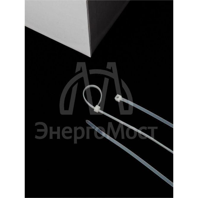 Хомут кабельный 3.6х200 нейл. бел. (уп.100шт) IEK UHH31-D036-200-100