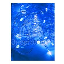 Гирлянда светодиодная 80LED син. прозр. провод 8.8м (7.3+1.5) 8 режимов мигания IP20 син. Космос KOC_GIR80LED_B