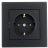 Розетка 1-м СП Vesna с заземл. ПБТ механизм черн. бархат LEZARD 742-4288-122B