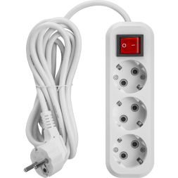 Удлинитель 3х10м с заземл. 16А IP20 90 526 OPE-S-03-1000-ESC-3x1 с кнопкой бел. ОНЛАЙТ 90526