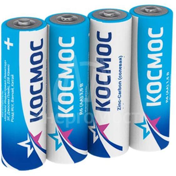 Элемент питания солевой S R6S (уп.4шт) Космос KOCR6