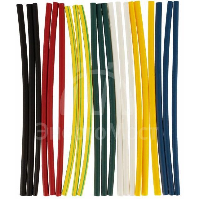 Набор трубок термоусадочных нг-LS 2/1 100мм 7 цветов по 3шт IEK UDR10-002-001-021-S