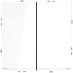 Выключатель 2-кл. СП S70 10А с подсветкой механизм бел. глянцевый Voltum VLS020201