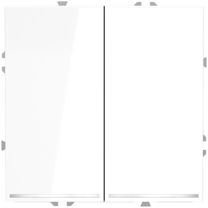 Выключатель 2-кл. СП S70 10А с подсветкой механизм бел. глянцевый Voltum VLS020201