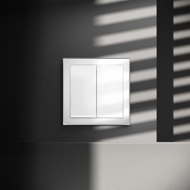 Выключатель 2-кл. СП S70 10А с подсветкой механизм бел. глянцевый Voltum VLS020201