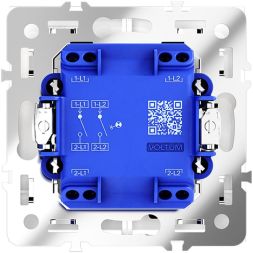 Выключатель 2-кл. СП S70 10А с подсветкой механизм бел. глянцевый Voltum VLS020201