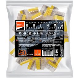 Клемма монтажная нажимного соединения PTC-5P 2273-245 450В 32А 0.14-4.0кв.мм JazzWay 5051188