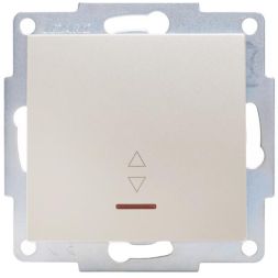 Переключатель проходной 1-кл .СП Vesna с индикацией механизм жемчуж./бел. перламутр. LEZARD 742-3088-114