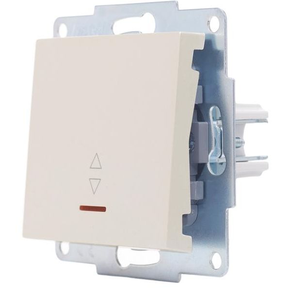 Переключатель проходной 1-кл .СП Vesna с индикацией механизм жемчуж./бел. перламутр. LEZARD 742-3088-114