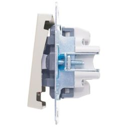 Переключатель проходной 1-кл .СП Vesna с индикацией механизм жемчуж./бел. перламутр. LEZARD 742-3088-114