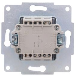 Переключатель проходной 1-кл .СП Vesna с индикацией механизм жемчуж./бел. перламутр. LEZARD 742-3088-114