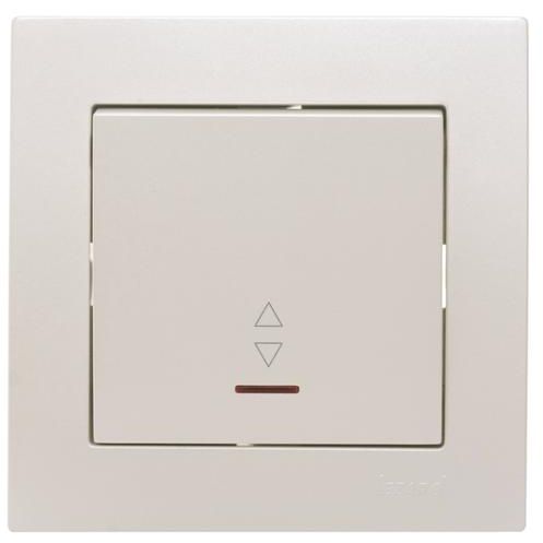 Переключатель проходной 1-кл .СП Vesna с индикацией механизм жемчуж./бел. перламутр. LEZARD 742-3088-114