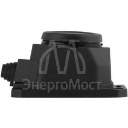 Колодка 1-м с заземл. 16А IP44 K-1e-B-IP44 каучук черн. Эра Б0044543