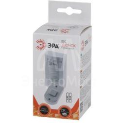 Звонок дверной D50 беспроводной 1 мелодия бел. Эра Б0052882