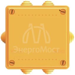 Коробка ответвительная FS 100х100х50мм 6р 450В 6А 4кв.мм с каб. вводами и клеммн. IP56 пластик. DKC FSB11604