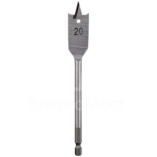 Сверло перовое по дереву 12мм (шестигранный хвостовик) Rexant 91-0663