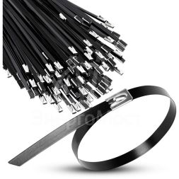 Хомут кабельный 4.6х150 сталь ANSI 304 с покрытием TOKOV ELECTRIC TKE-HM304-4.6-150-C/100