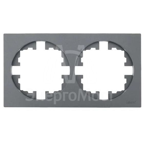 Рамка 2-м OSEN горизонт. квадрат сер. матов. LEZARD 743-7400-147