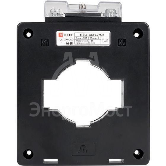 Трансформатор тока ТТЕ 60 1000/5А кл. точн. 0.5 5В.А EKF tte-60-1000