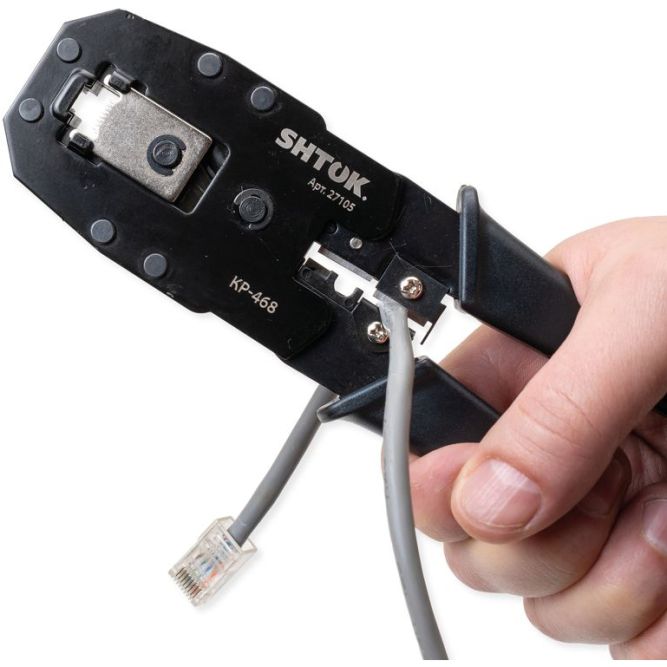 Кримпер для телефонных и компьютерных разъемов КР-468 (27105) SHTOK 376585