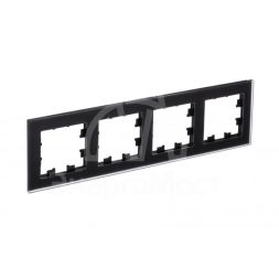 Рамка 4-м AtlasDesign Nature мат. стекло черн. SchE ATN331004