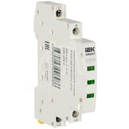 Лампа индикаторная тройная LED 230-415В AC зел. ARMAT IEK AR-LED-3-4-G