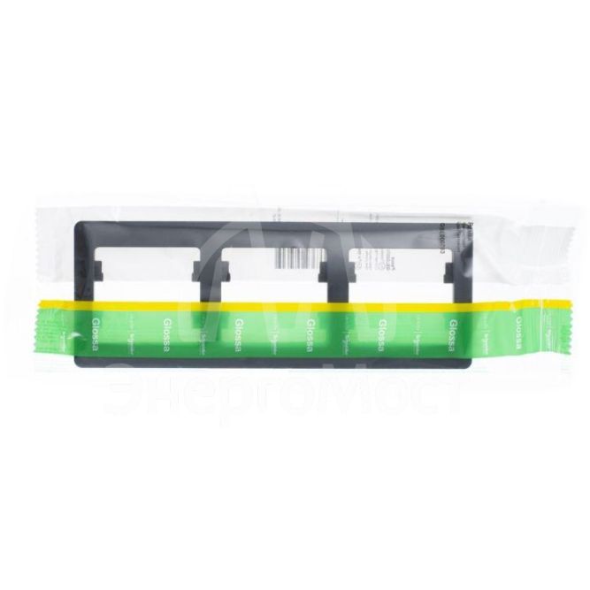 Рамка 3-м Glossa горизонт. антрацит SchE GSL000703