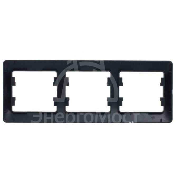 Рамка 3-м Glossa горизонт. антрацит SchE GSL000703