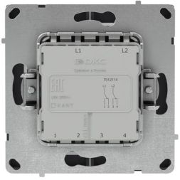 Переключатель 2-кл. KANT черн. уголь DKC 7012114