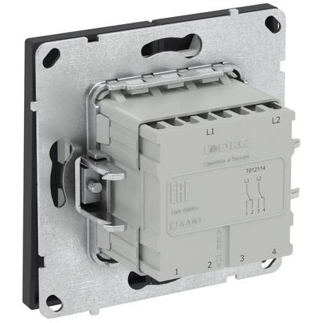 Переключатель 2-кл. KANT черн. уголь DKC 7012114