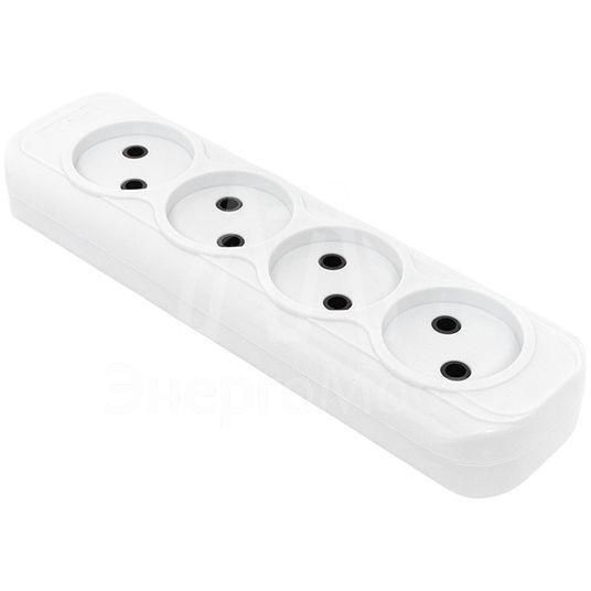 Колодка удлинителя 4-м без заземл. 10А Эксперт 2.2кВт EKF AKB10-4