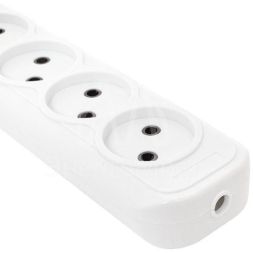 Колодка удлинителя 4-м без заземл. 10А Эксперт 2.2кВт EKF AKB10-4