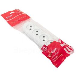 Колодка удлинителя 4-м без заземл. 10А Эксперт 2.2кВт EKF AKB10-4