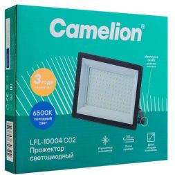 Прожектор LFL-10004 C02 (LED SMD 100Вт 10000лм 230В 6500К 245х233.5Х31) черн. Camelion 16333