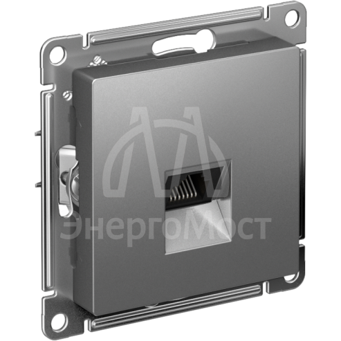 Механизм розетки компьютерной AtlasDesign RJ45 сталь SchE ATN000983