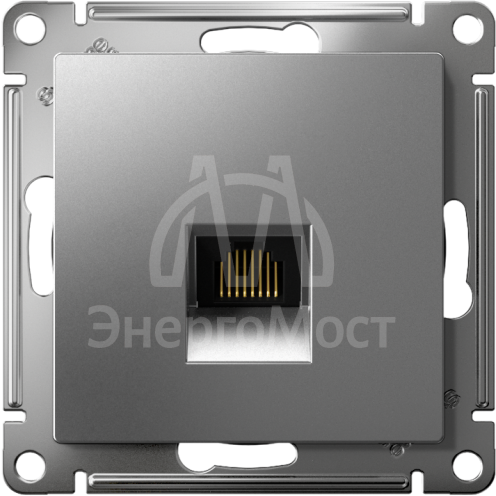 Механизм розетки компьютерной AtlasDesign RJ45 сталь SchE ATN000983