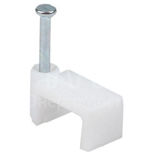 Скоба крепежная квадратная плоская 10мм (уп.50шт) EKF plcn-ss-10