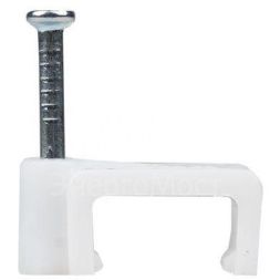 Скоба крепежная квадратная плоская 10мм (уп.50шт) EKF plcn-ss-10