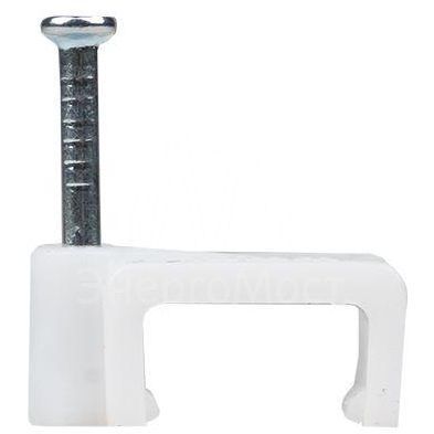 Скоба крепежная квадратная плоская 10мм (уп.50шт) EKF plcn-ss-10