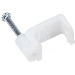 Скоба крепежная квадратная плоская 10мм (уп.50шт) EKF plcn-ss-10